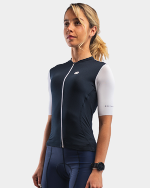 JERSEY ANDES NAVY BLUE WHITE SLIM FIT MUJER